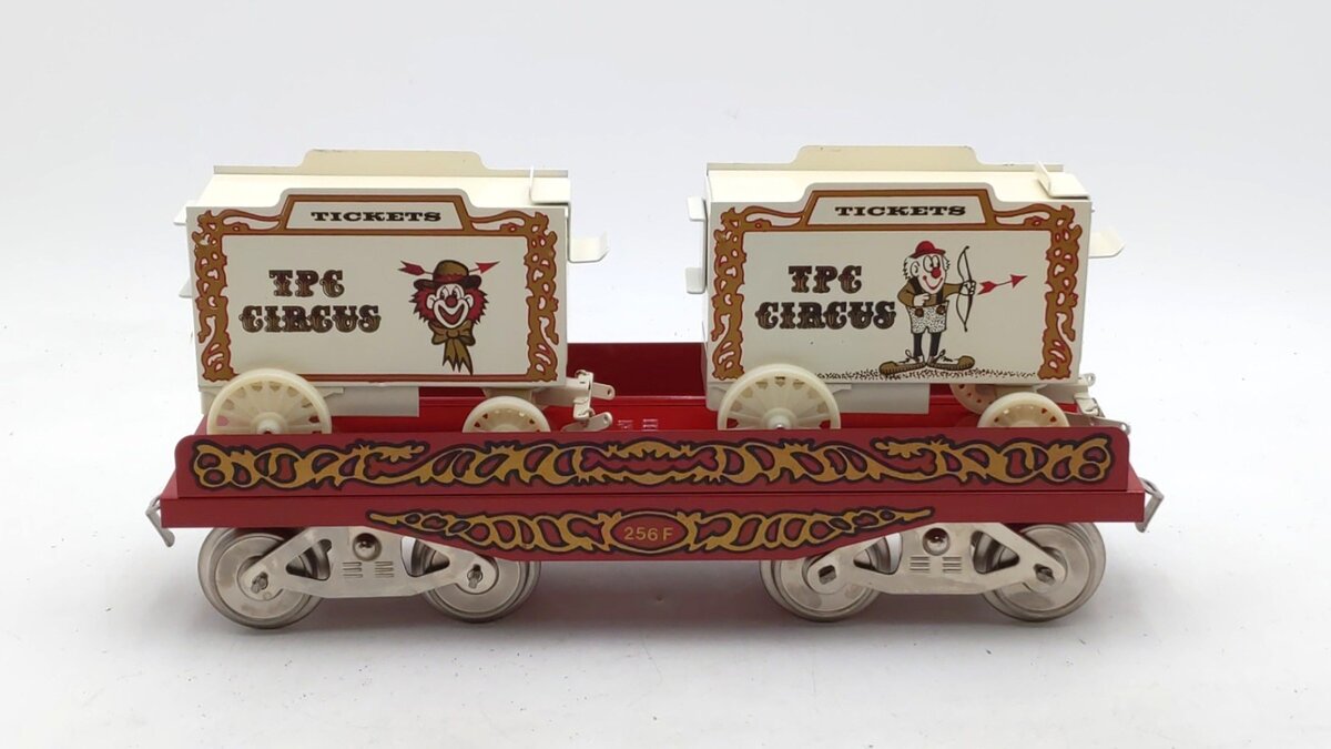 McCoy 256 Standard Gauge Flatcar with Two Ticket Wagons LN/Box