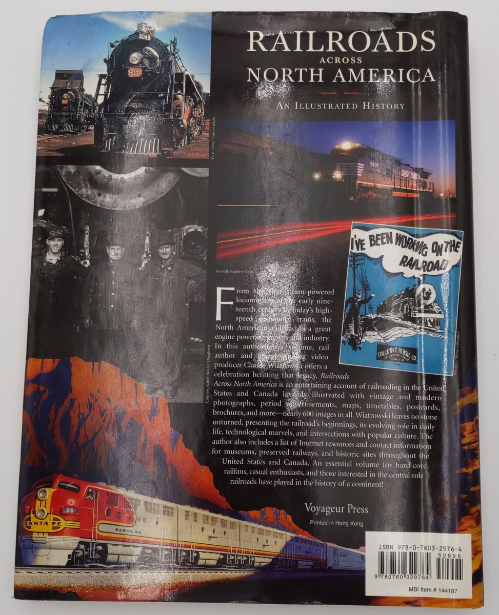 Railroads Across North America Hardcover Book By Claude Wiatrowski VG