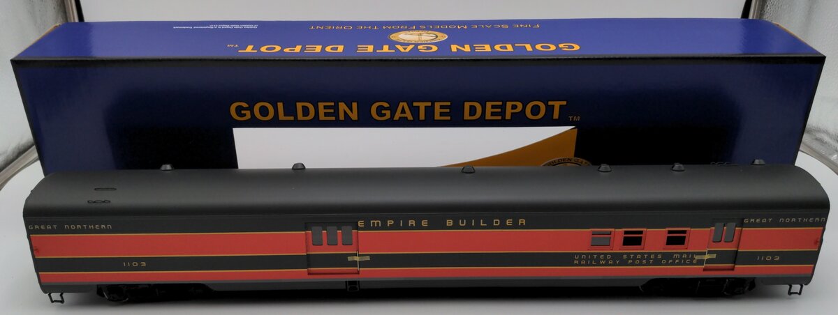 Golden Gate Depot O Great Northern Empire Builder Baggage/Mail Car #1103 2-Rail LN/Box