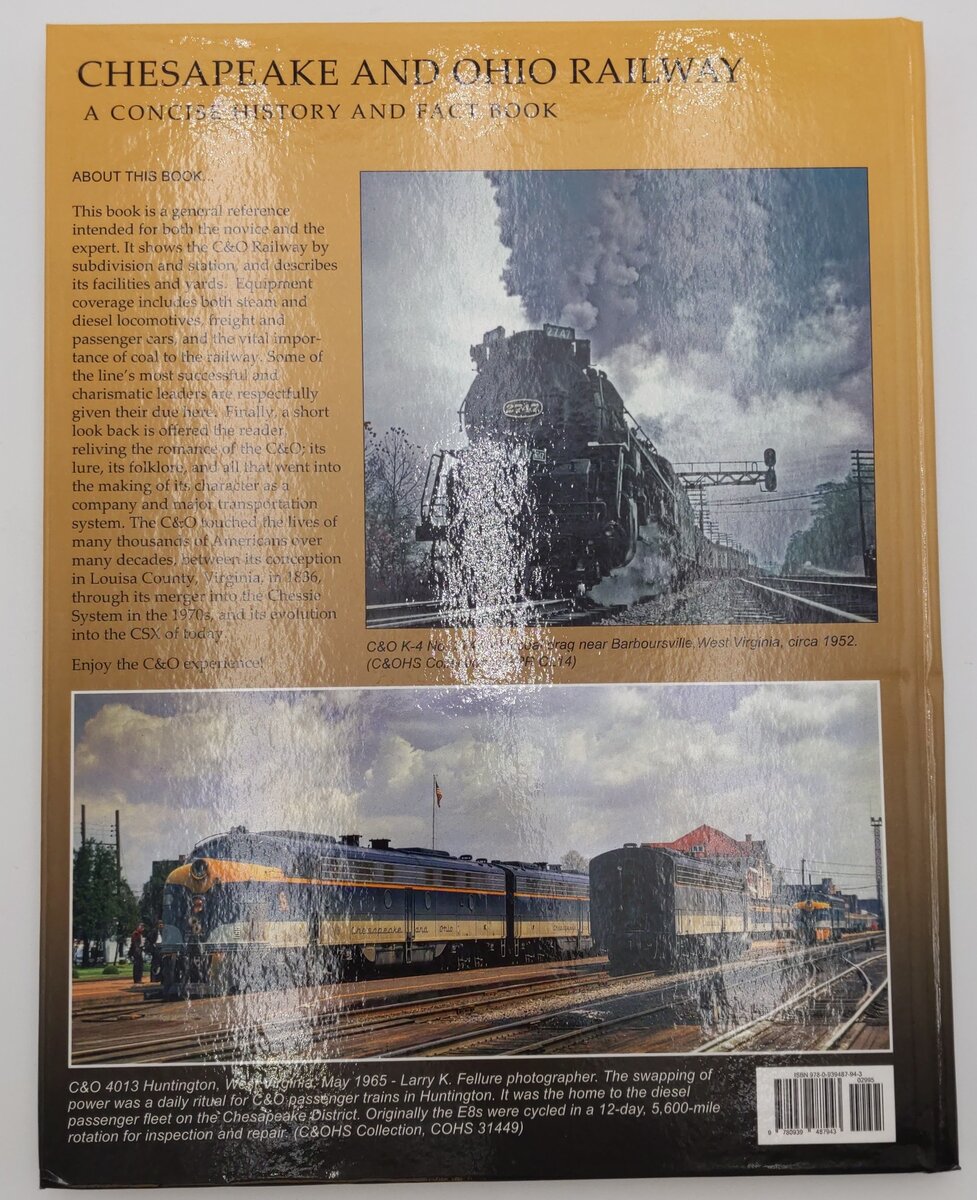 Chesapeake & Ohio Railway Hardcover Book By Thomas W. Dixon, Jr. EX