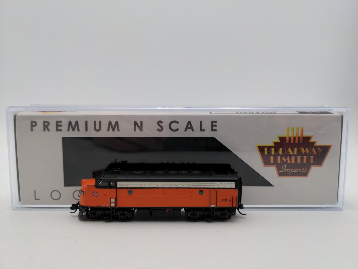 Broadway Limited 7772 N MILW EMD F7A Diesel Locomotive w/Sound/DC/DCC #113A EX/Box