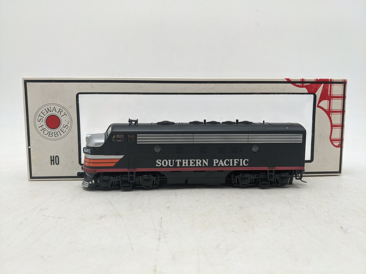 Stewart 9240 HO SP Black Widow F7A Phase II Powered Diesel Locomotive #6470 EX/Box