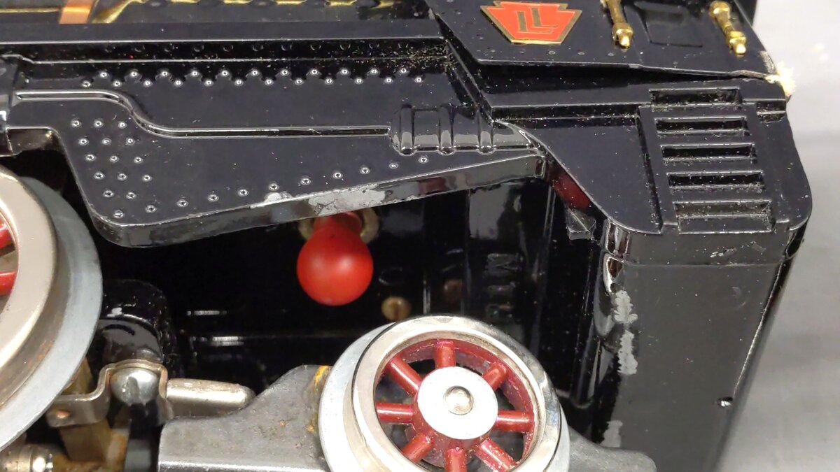 MTH 10-1092-1 Std. Gauge Tinplate 392E Steam Locomotive and Tender w/PS1 VG