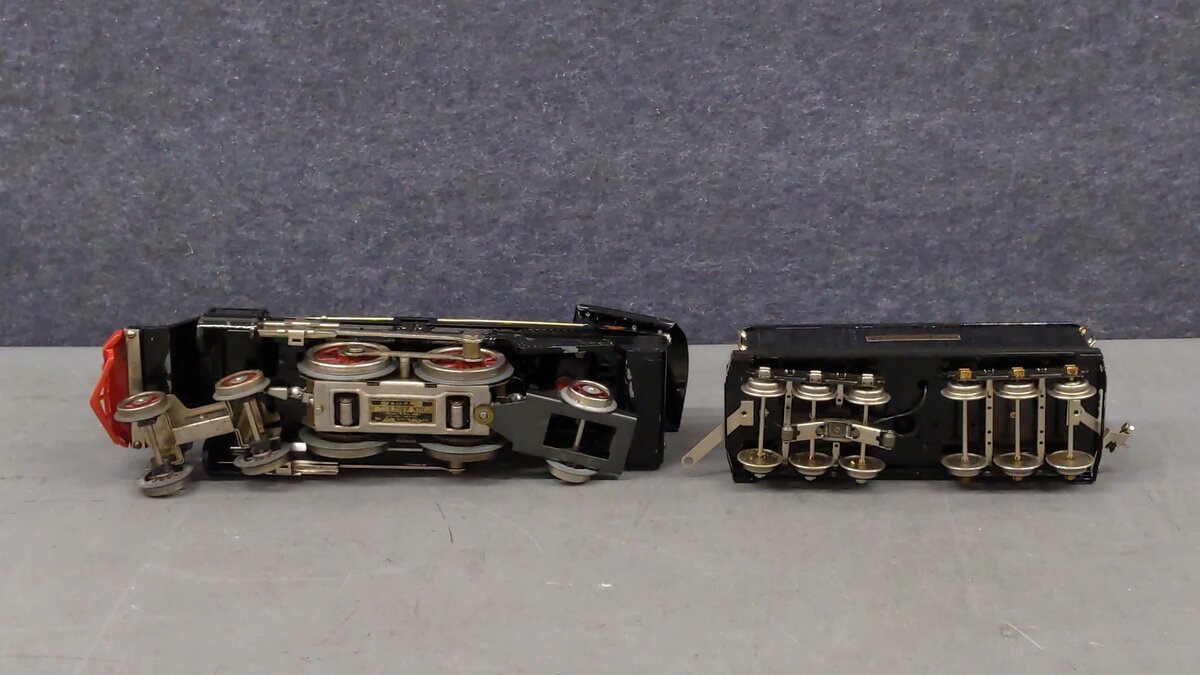 MTH 10-1092-1 Std. Gauge Tinplate 392E Steam Locomotive and Tender w/PS1 VG