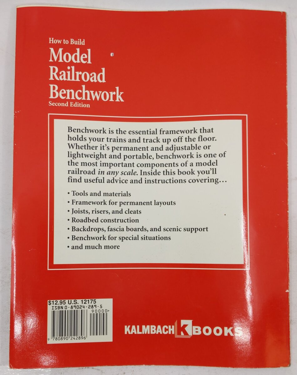 How To Build Model Railroad Benchwork 2nd Paperback Book By Linn H. Westcott VG