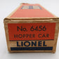 Lionel 6456 Vintage O Lehigh Valley Maroon 2-Bay Hopper Car #25000 VG/Box