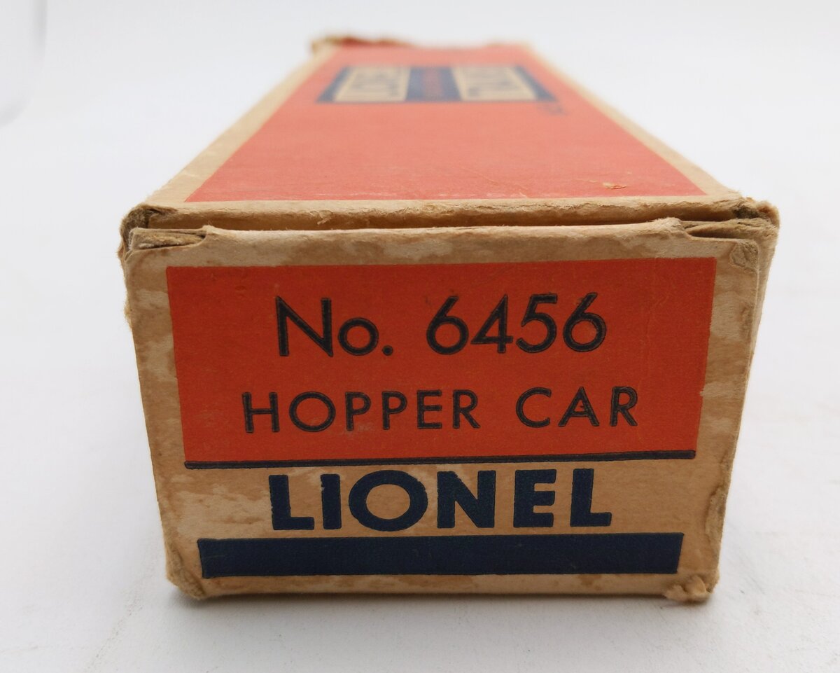 Lionel 6456 Vintage O Lehigh Valley Maroon 2-Bay Hopper Car #25000 VG/Box