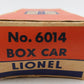 Lionel 6014 Vintage O Bosco Red Short Boxcar EX/Box