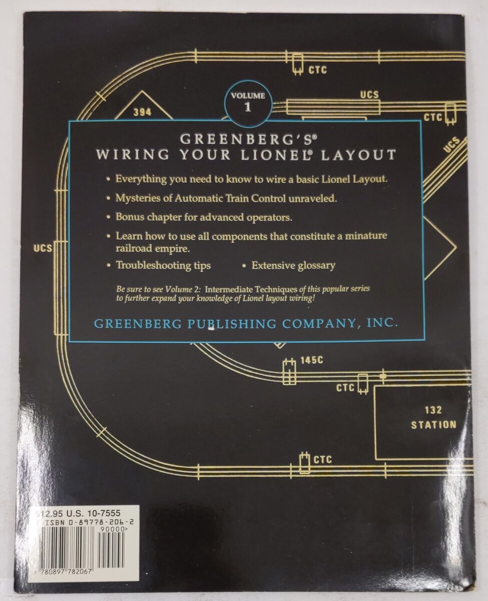 Greenberg's Wiring Your Lionel Layout Vol.1 paperback Book Peter H. Riddle Ph.D VG