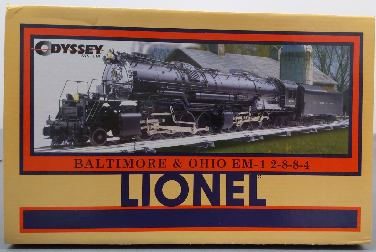 Lionel 6-28051 O Gauge B&O EM-1 2-8-8-4 Steam Locomotive & Tender #7616 EX/Box