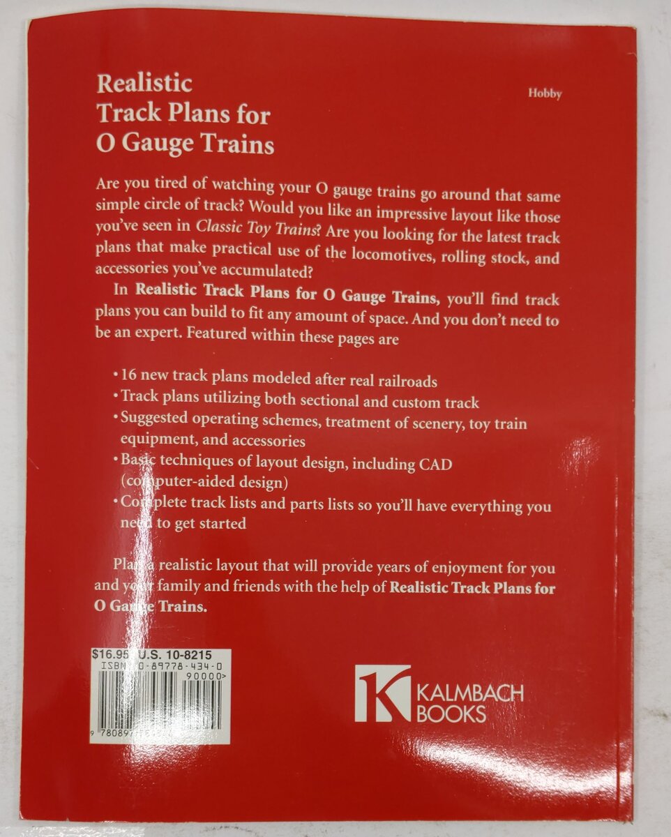 Realistic Track Plans for O Gauge Trains Paperback Book By Martin McGuirk VG