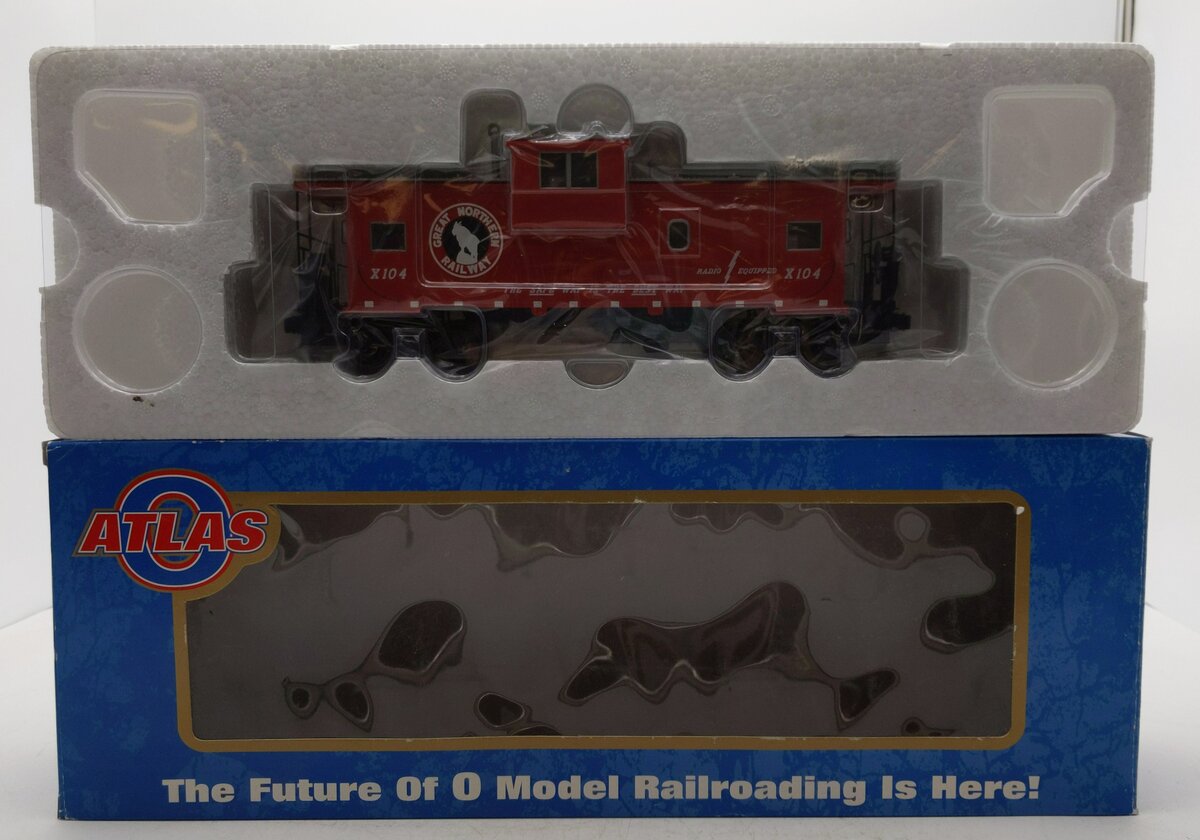 Atlas 7603-2 Great Northern Extended Vision Lighted Caboose #X104 (2-Rail) NIB