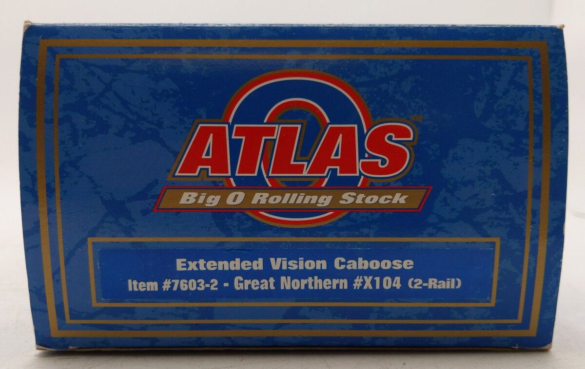 Atlas 7603-2 Great Northern Extended Vision Lighted Caboose #X104 (2-Rail) NIB