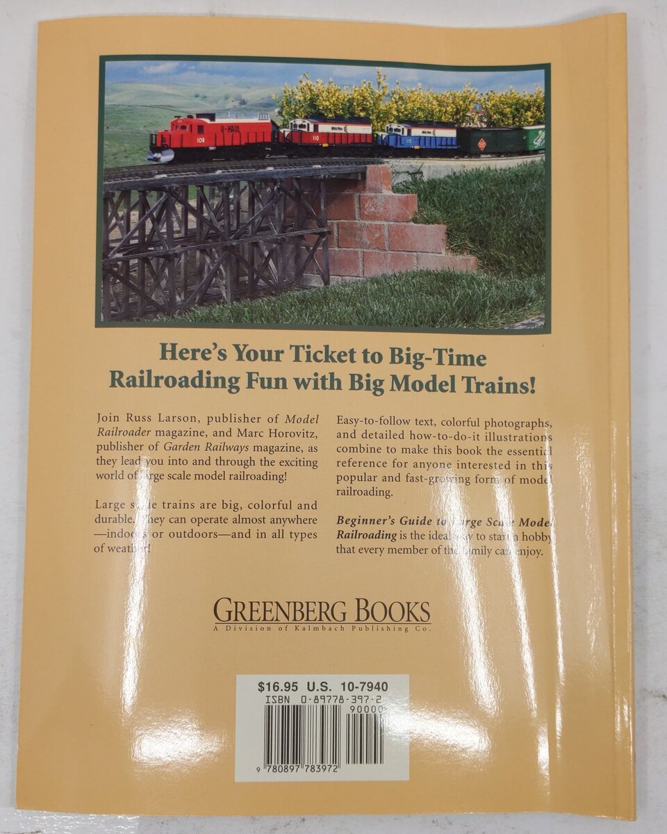 Beginners Guide To Large Scale Model Railroading Paperback Book VG