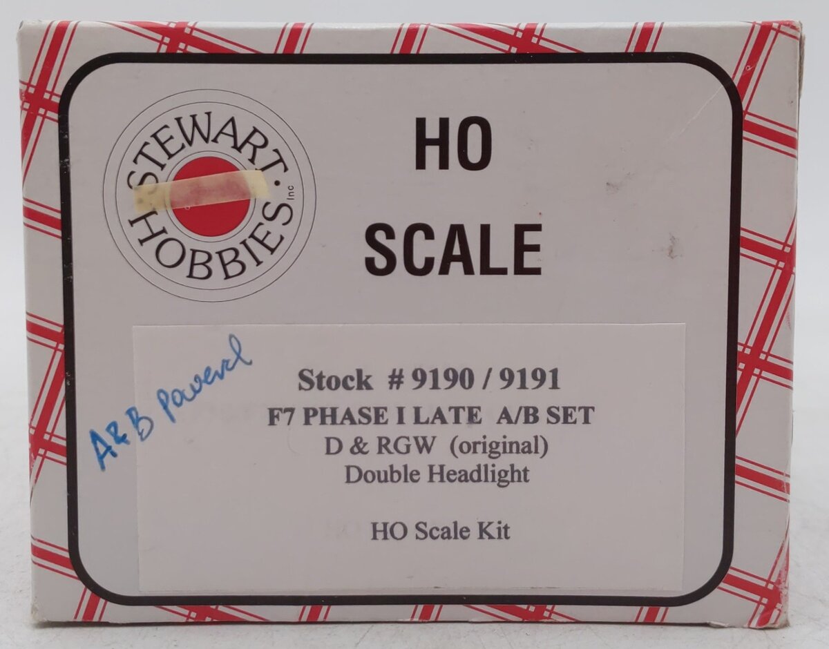 Stewart Hobbies 9190/9191 HO Scale Rio Grande A/B Unit Diesel Locomotives LN/Box