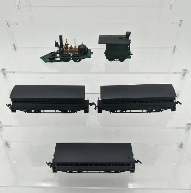 Bachmann 00640 HO Scale John Bull Historic Steam Passenger Train Set EX