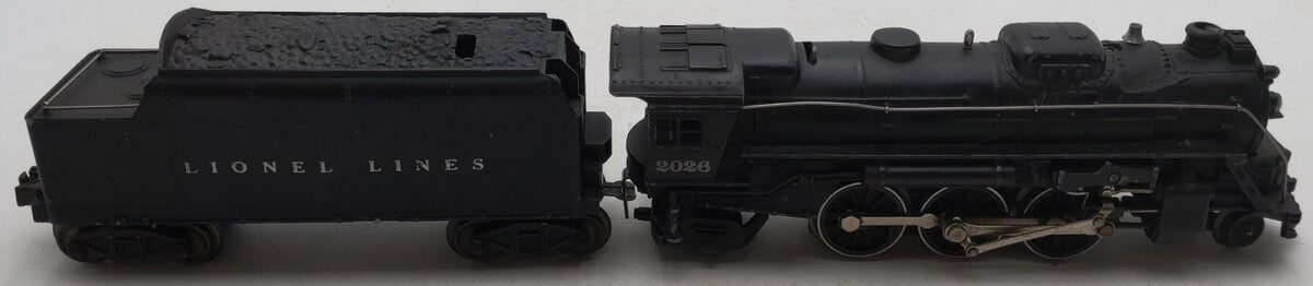 Lionel 2026 Vintage O 2-6-4 Die-Cast Steam Locomotive & 6466WX Tender VG
