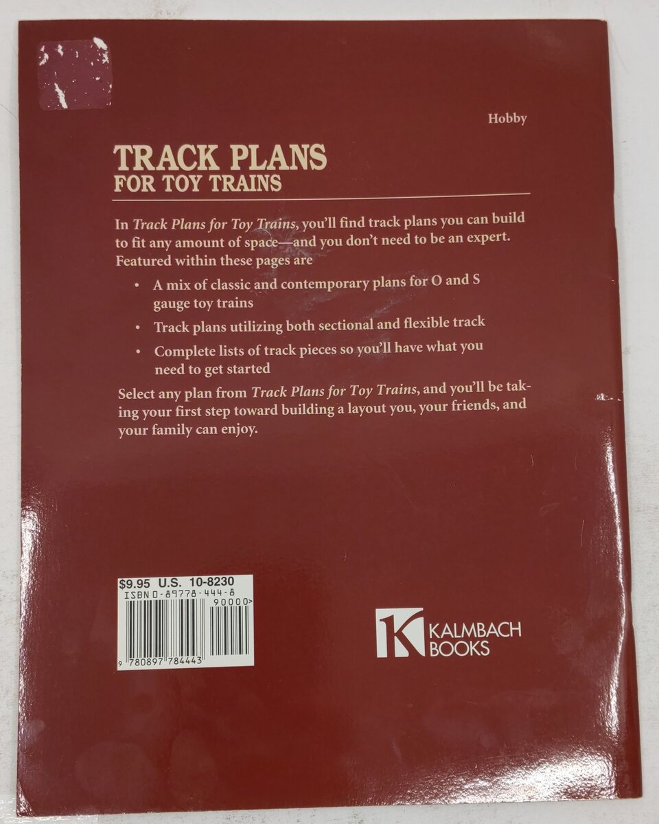 Track Plans For Toy Trains Paperback Book VG