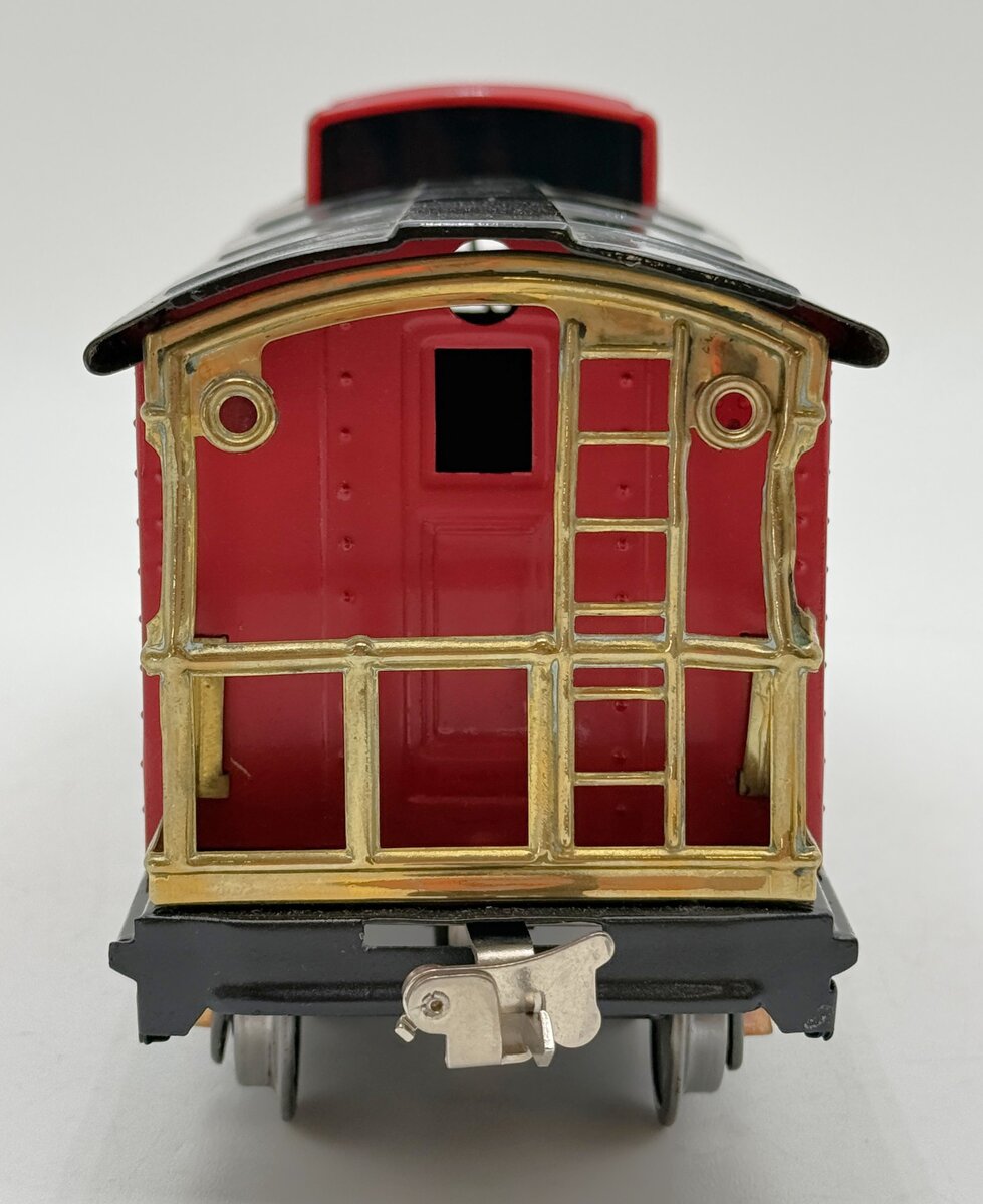 Lionel 517 VIntage Standard Gauge Tinplate Red Caboose with Black Roof