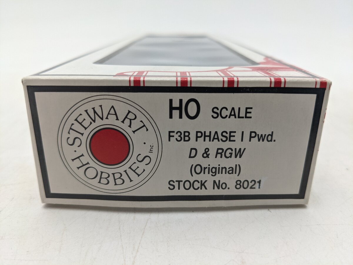 Stewart 8021 HO Denver & Rio Grande Western F3B Phase 1 Pwd. Diesel Locomotive EX/Box
