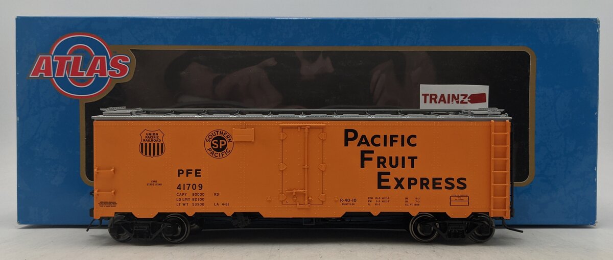 Atlas 9518-1 O Scale 2-Rail Pacific Fruit Express 40' Steel Reefer Car #41709 LN/Box