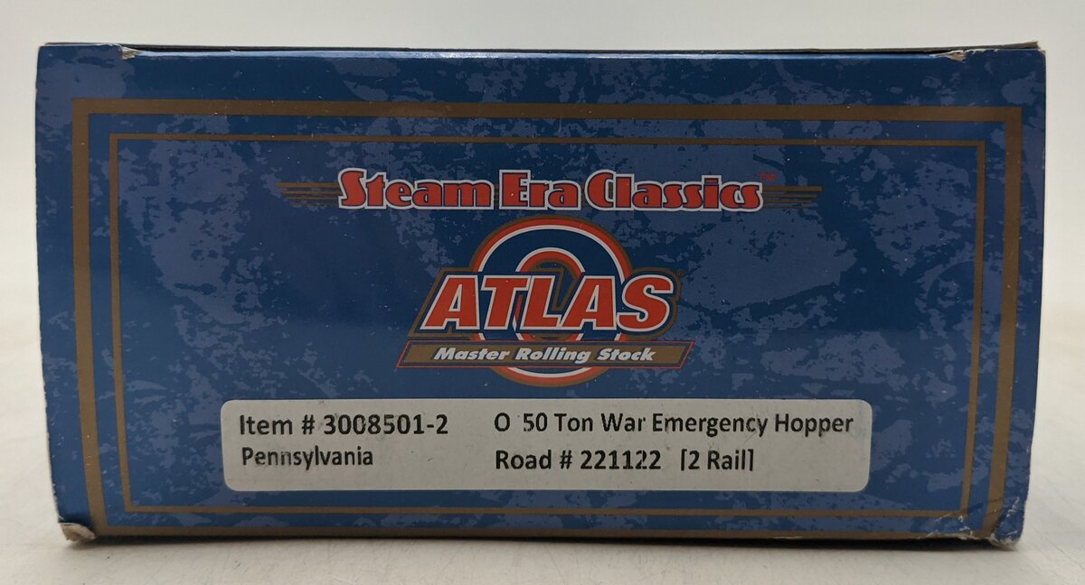 Atlas 3008501-2 O Pennsylvania Railroad 50-Ton War Hopper #221122 (2-Rail) NIB