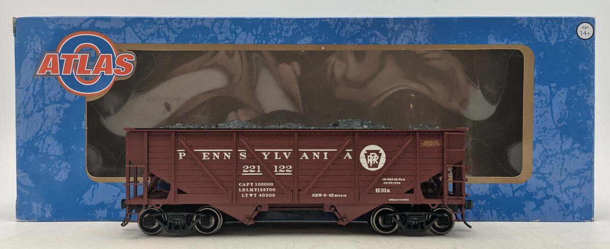 Atlas 3008501-2 O Pennsylvania Railroad 50-Ton War Hopper #221122 (2-Rail) NIB
