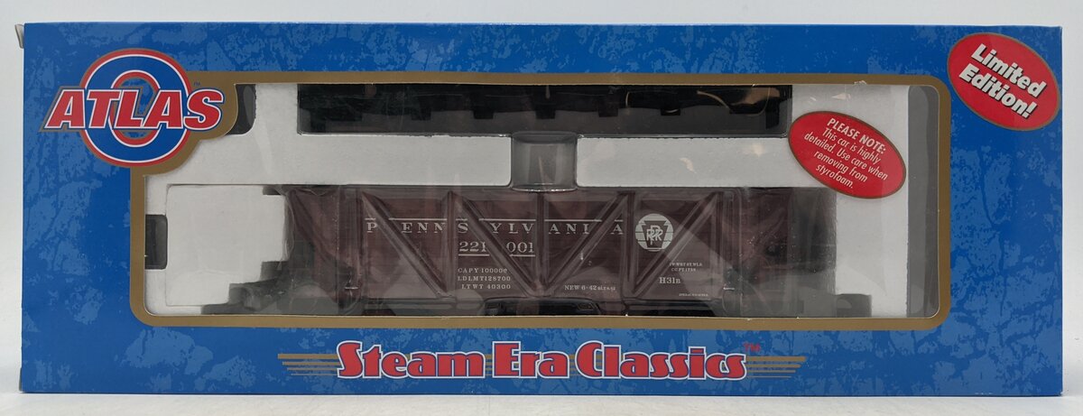 Atlas 7429-7 O Pennsylvania Railroad 50-Ton War Hopper Car #221001 (2-Rail) MT/Box