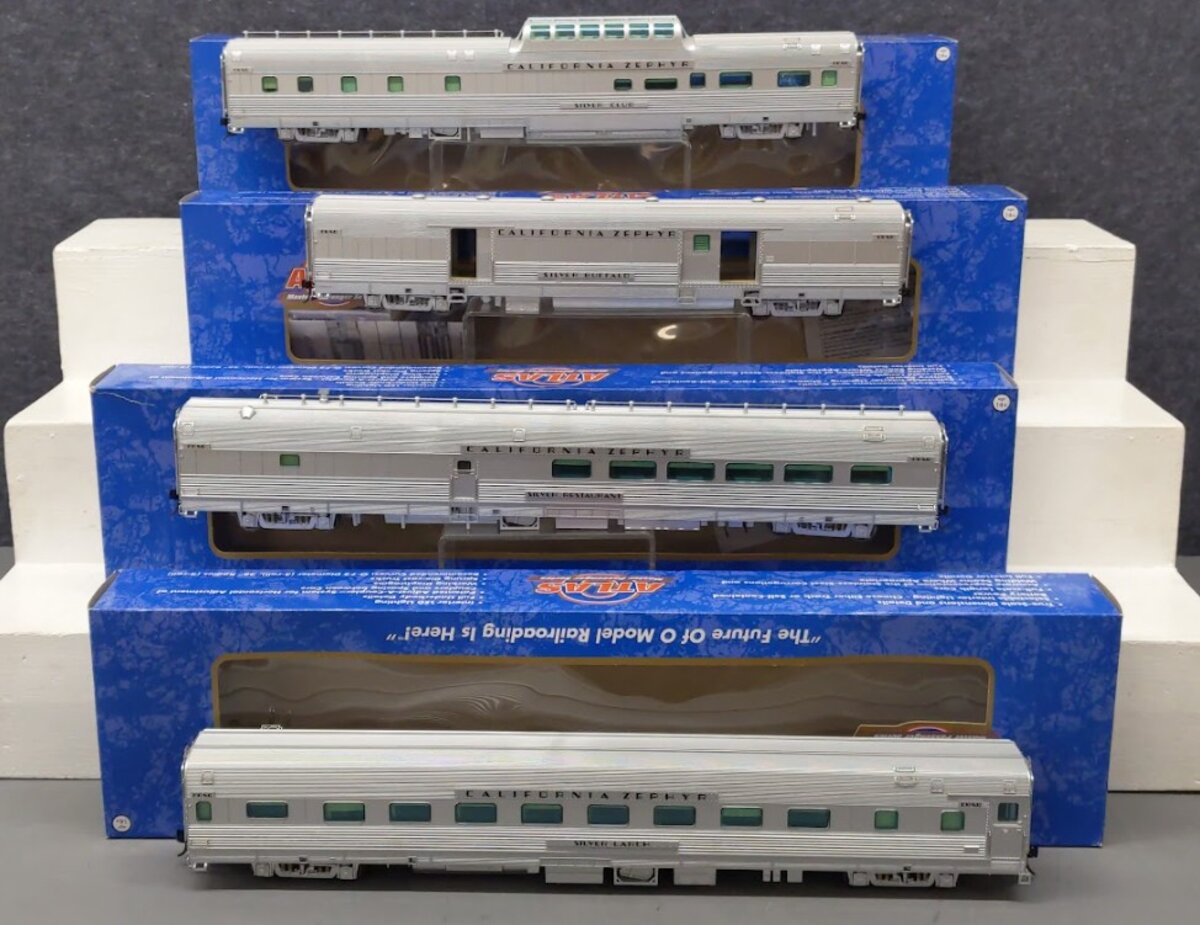 Atlas 3009020S O CB&Q GSC Ltd Edition California Zephyr Passenger Car 2-Rail Set LN/Box