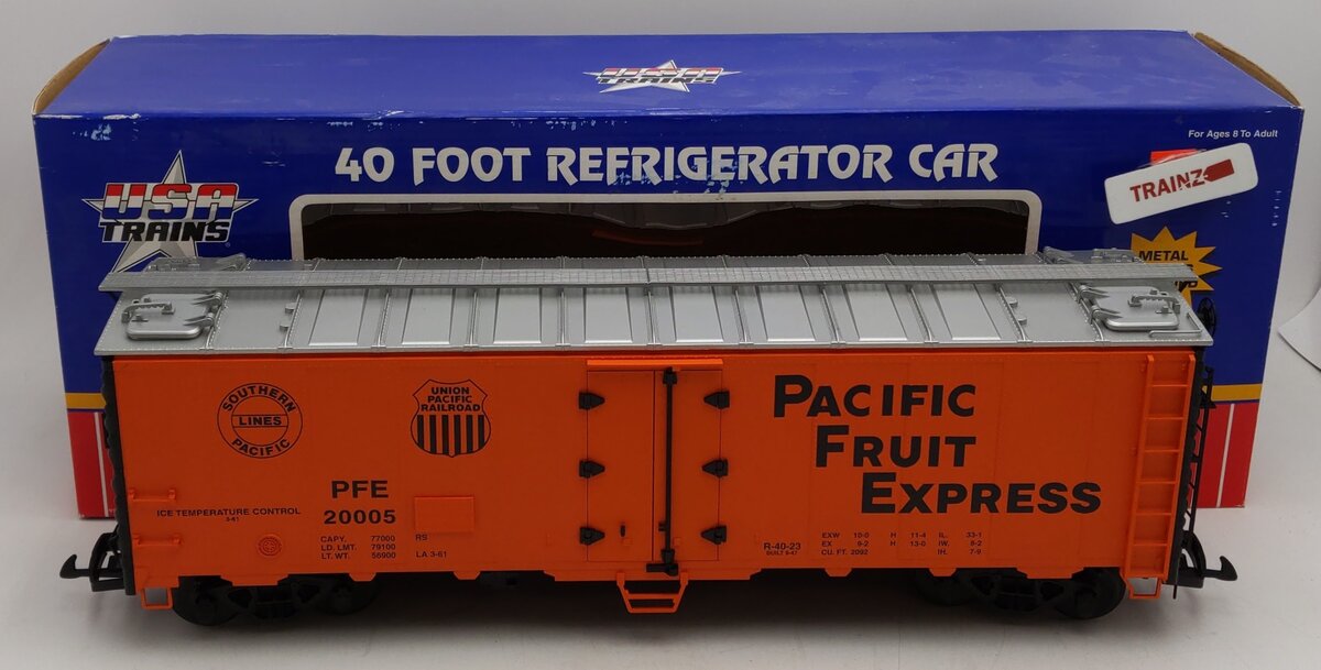 USA Trains R16505 G SP & UP Pacific Fruit Express 40' Refrigerator Car #20005