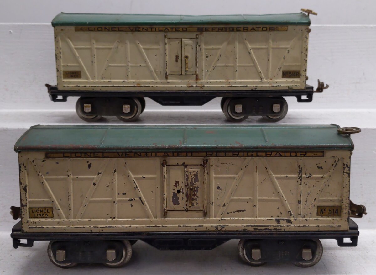 Lionel Standard Gauge Vintage Lionel Lines Boxcar & Reefer: 514 & 514R [2]