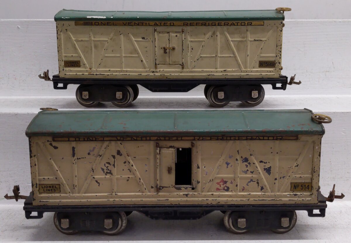 Lionel Standard Gauge Vintage Lionel Lines Boxcar & Reefer: 514 & 514R [2]