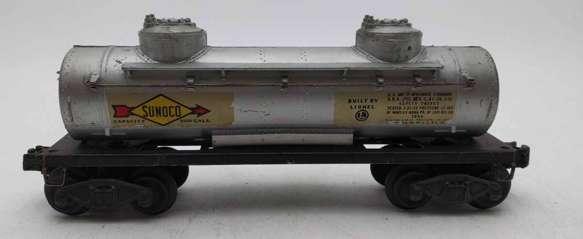 Lionel 2465 Vintage O Sunoco Double Dome Tank Car VG