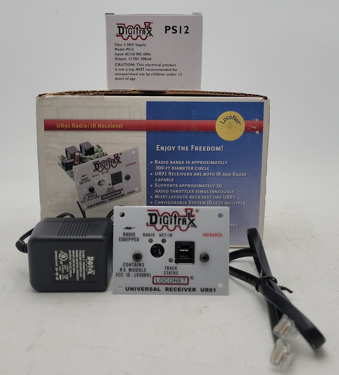 Digitrax UR91 Wireless Radio/IR Receiver Panel LN/Box