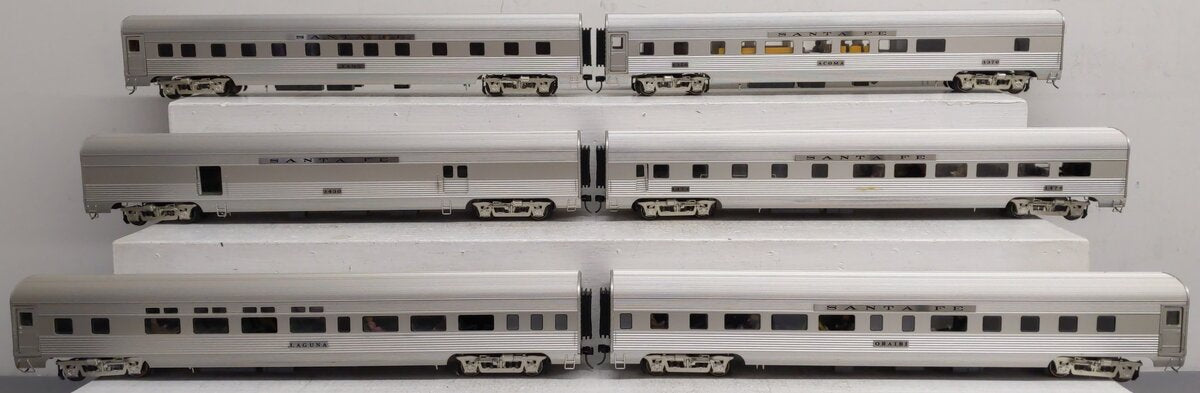 Golden Gate Depot O Santa Fe Streamlined Passenger Cars - 2-Rail (Set of 6) VG