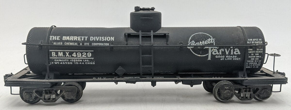 US Hobbies O Brass Barrett Division Single Dome Tank Car #4929 - Custom (2-Rail)