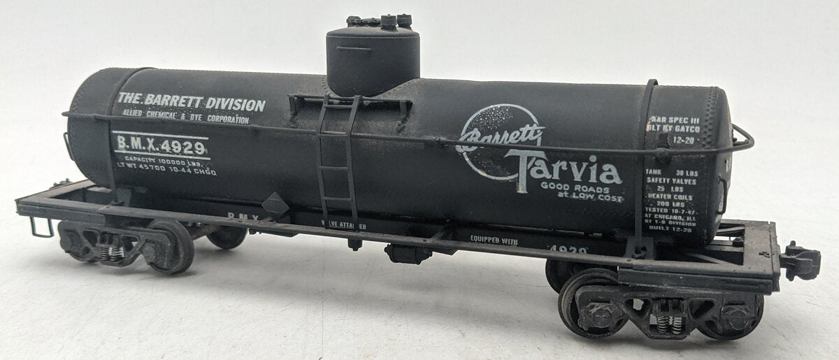 US Hobbies O Brass Barrett Division Single Dome Tank Car #4929 - Custom (2-Rail)