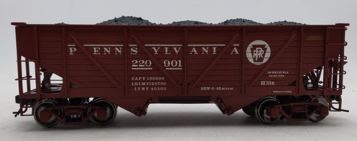 Atlas 7429-3 O Pennsylvania Railroad 50-Ton War Hopper Car #220901 (2-Rail) LN/Box