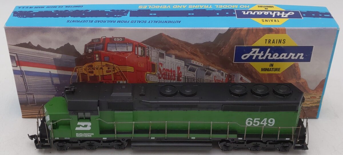 Athearn 4170 HO Scale Burlington Northern SD45 Power Diesel Locomotive #6549 VG/Box