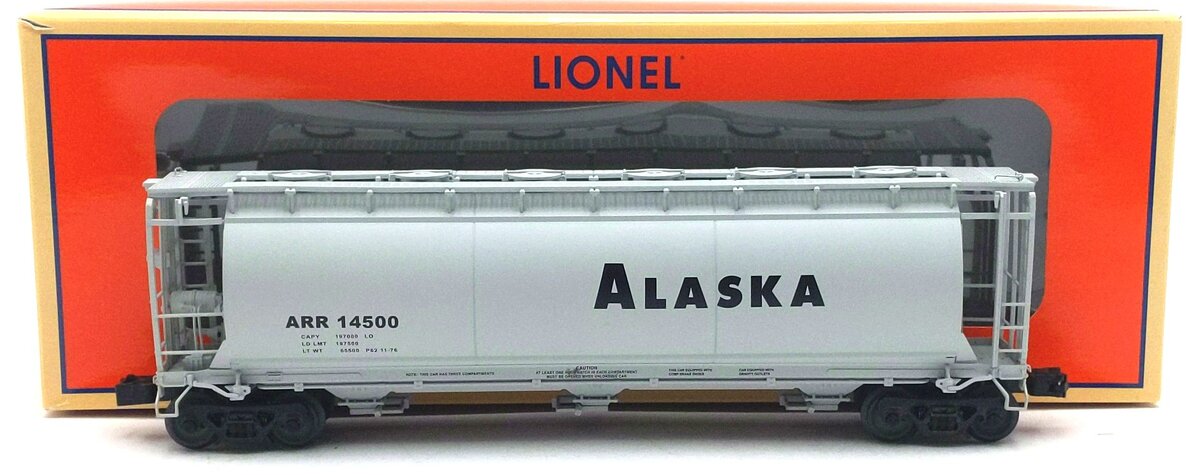 Lionel 2226090 O Alaska RR Cylindrical Covered Hopper #14500