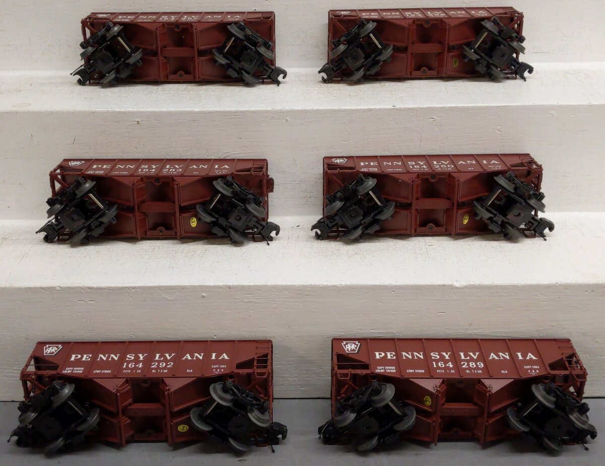 MTH 20-90641 O Gauge Pennsylvania Hopper Cars /w Coal Load Set of 6 NIB