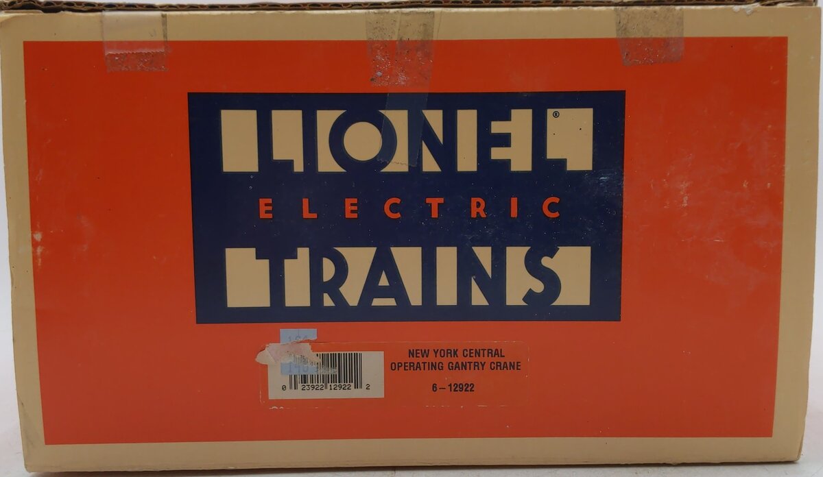 Lionel 6-12922 O Gauge New York Central Operating Remote Gantry Crane LN/Box