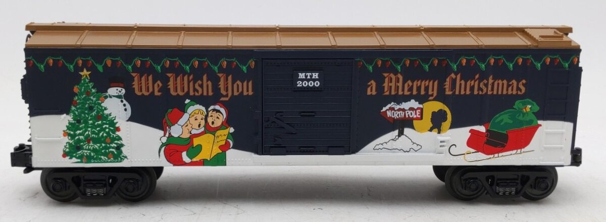 MTH 30-7454 O Gauge 2000 Holiday Boxcar EX/Box