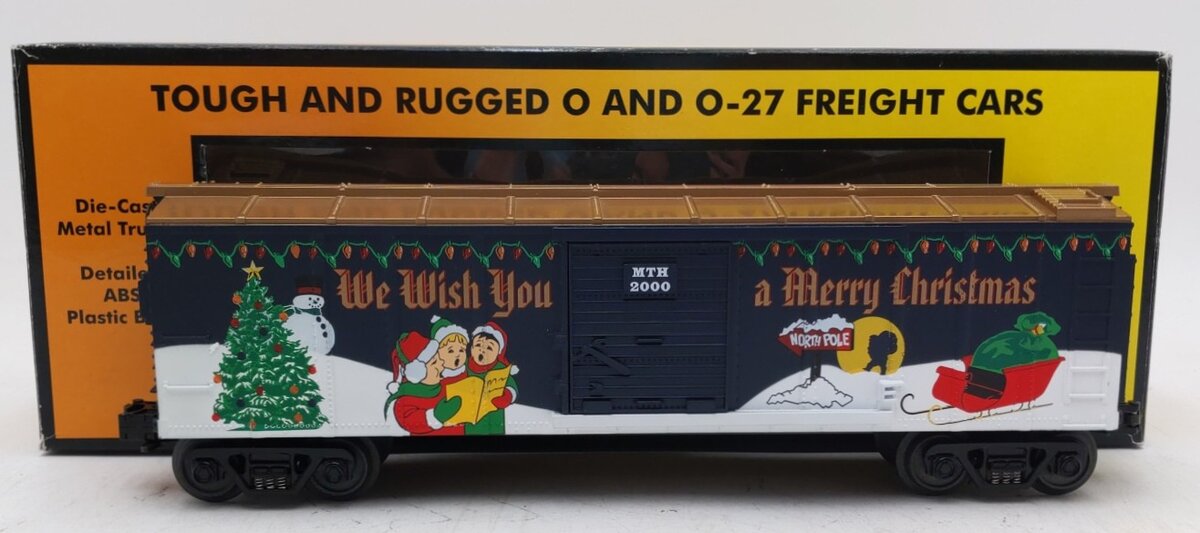 MTH 30-7454 O Gauge 2000 Holiday Boxcar EX/Box