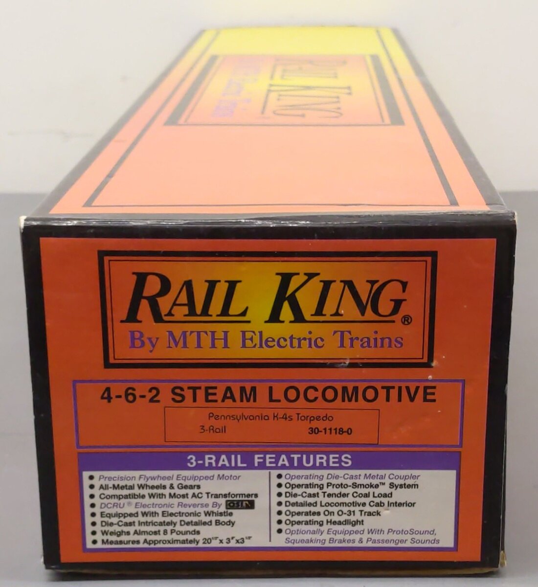 MTH 30-1118-0 RailKing PRR Torpedo Locomotive & Tender #3768 LN/Box