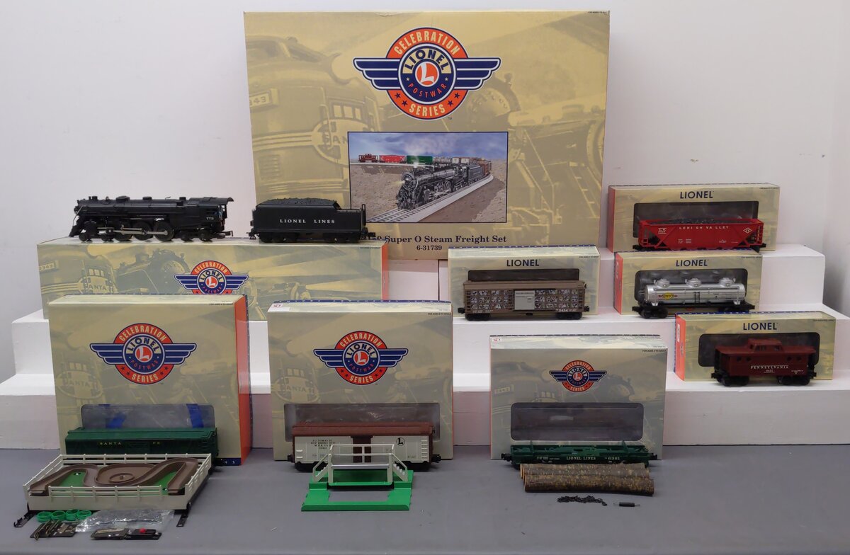 Lionel 6-31739 O Santa Fe Super Steam Freight Train Set EX/Box