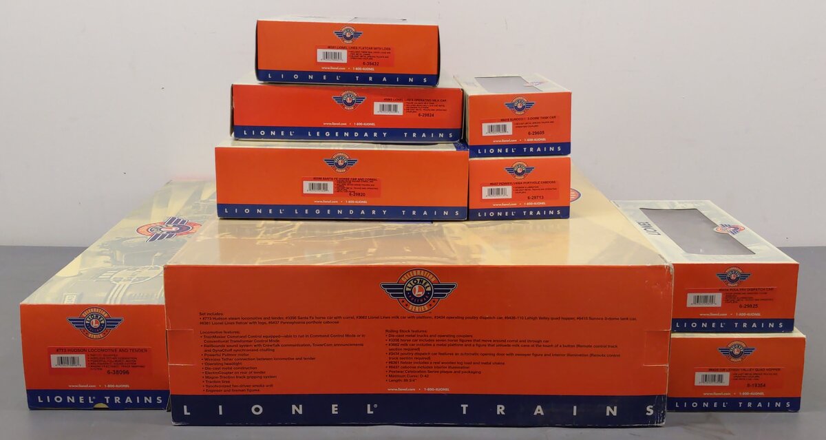 Lionel 6-31739 O Santa Fe Super Steam Freight Train Set EX/Box
