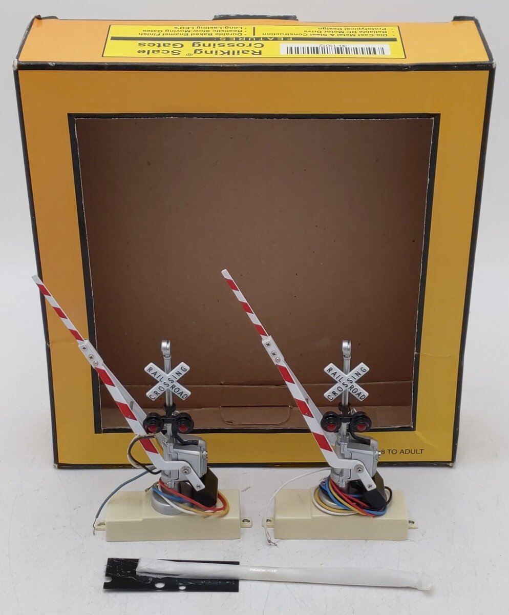 MTH 30-11012 O Gauge Operating Crossing Gates Signal (Box of 2) EX/Box