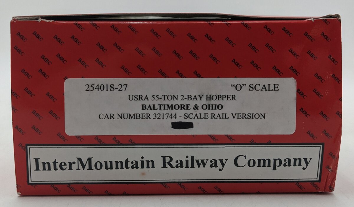 InterMountain 25401S-27 O B&O USRA 55-Ton 2-Bay Hopper #321744 (2-Rail) NIB