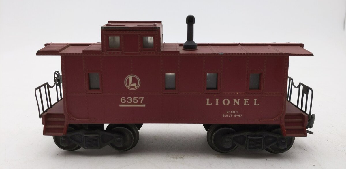 Lionel 6357 Vintage O Lionel Lines SP Lighted Caboose w/ Die-Cast Smokejack EX